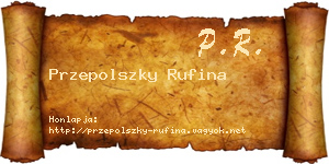 Przepolszky Rufina névjegykártya